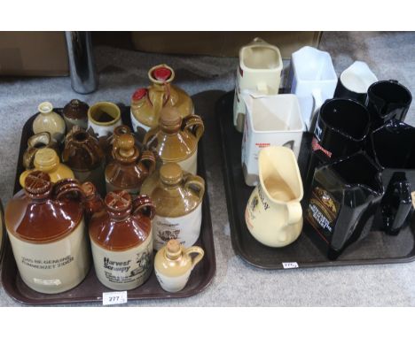 Assorted stoneware scrumpy bottles and ceramic whisky water jugs Condition Report:Available upon request