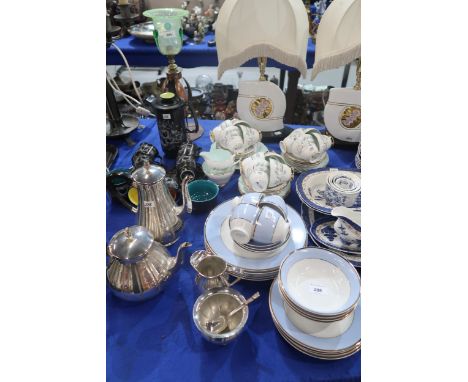 A Crown Devon Harlequin coffee service, a Sutherland tea set, Doulton table wares and a four piece EPC teaset Condition Repor
