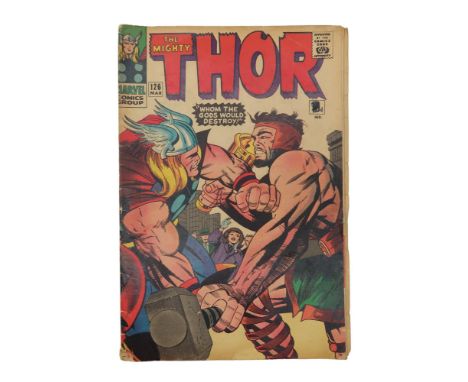 THE MIGHTY THOR #126 (MARVEL) First issue of the title after the name change from Journey Into Mystery, Thor fights Hercules,
