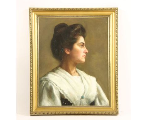 English School, circa 1900PORTRAIT OF ETHEL VIOLET BLACK NEE MARRIOTOil on canvas56 x 43cm