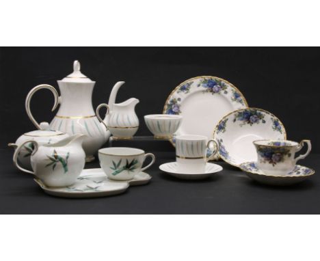 A quantity of mixed china, to include a Noritake bamboo coffee set, a Royal Albert 'Moonlight Rose' part tea and dinner set, 