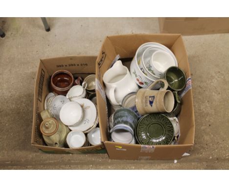 A quantity of Royal Worcester and other ramekins; Adderley teaware; Studio pottery dishes etc. 