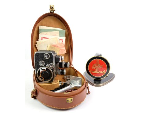 Bolex Paillard B8L Compumatic camera in original leather case with accessories and papers