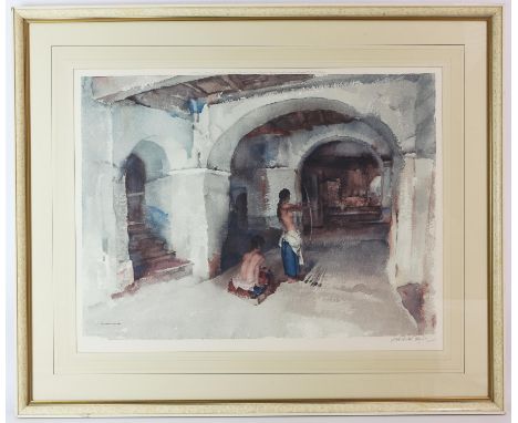 William Russell Flint (British, 1880-1969), 'Unseen Target', lithograph in colours, signed in pencil lower right and bearing 