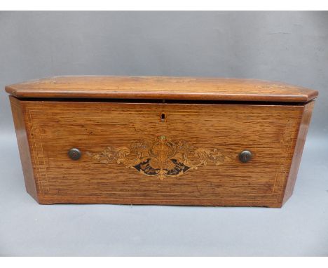 Mermod Freres organ musical box (organ mechanism missing) c1870 with 8 air cylinder playing on a standard comb with tune shee