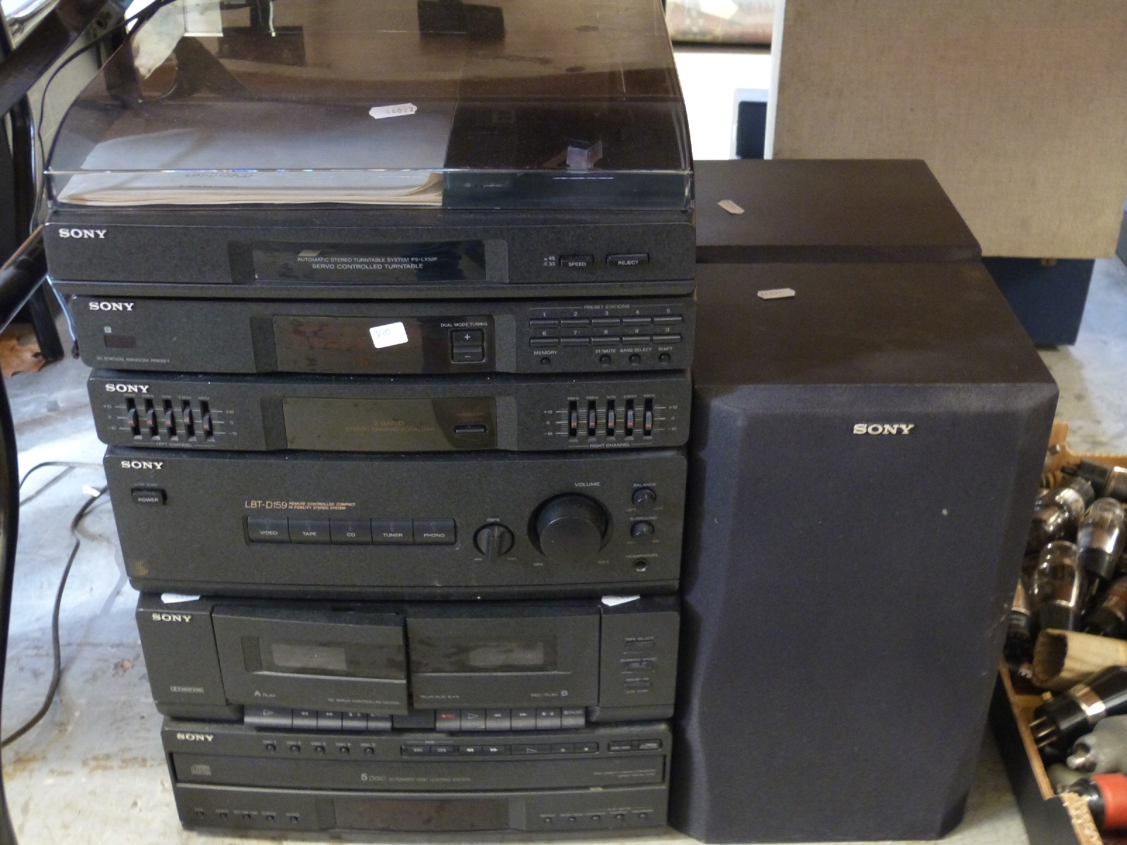 Sony tower stereo system with speakers
