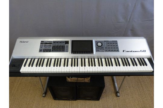 Roland Fantom G8 Workstation Keyboard Synthesizer Seven Octaves With Roland Stand Together Wit