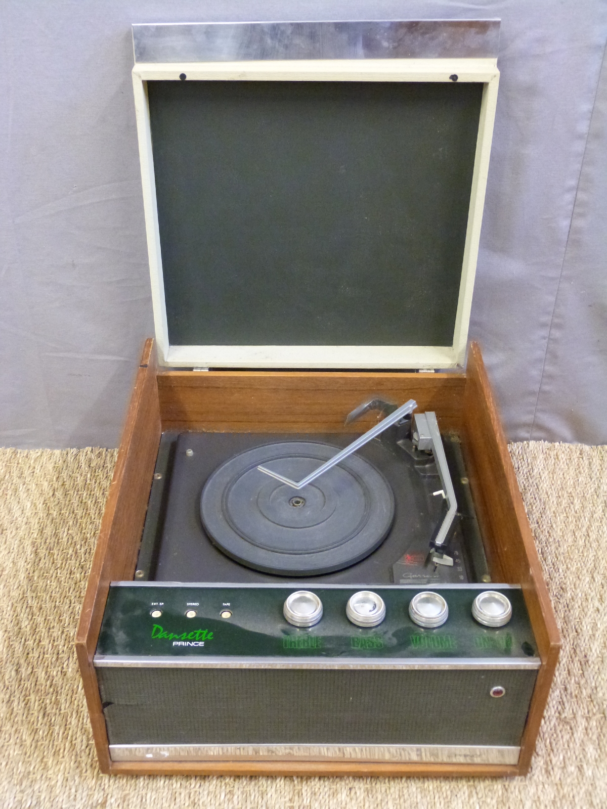 Dansette "Prince" c1970 portable electric record player with four speed