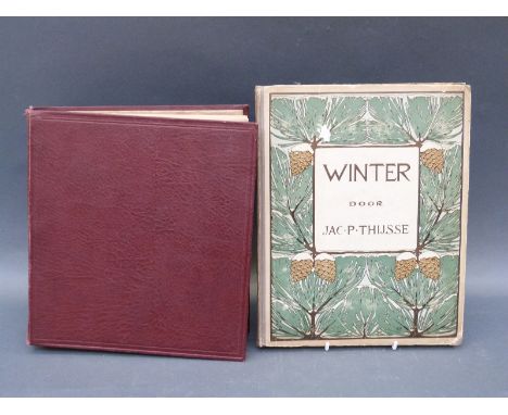 Two albums of cigarette cards to include Winter by Jac P Thijsse, Actresses 1898 by Morris, and others by Churchman, Ogdens, 