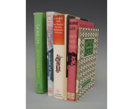 Collection of books by Laurie Lee, As I Walked Out One Midsummer Morning, 1969 First Edition, I Can't Stay Long 1975, A Rose 