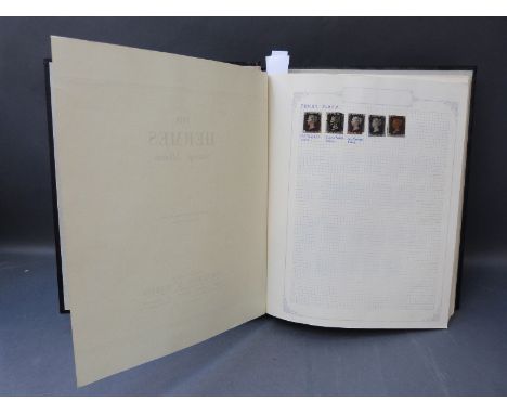 A Hermes album of Great Britain stamps includes four margin 1d black MK red Maltese cross cancellation, good range 2d blue im