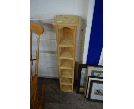 MODERN PINE NARROW SHELF UNIT OR CD RACK