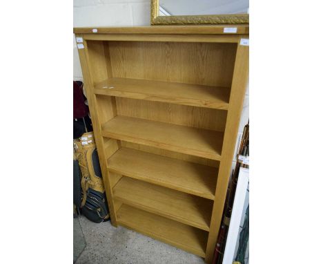 MODERN LIGHT WOOD BOOKCASE CABINET, 90CM WIDE