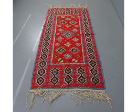 A Chobi Kilim runner,195 x 90cm