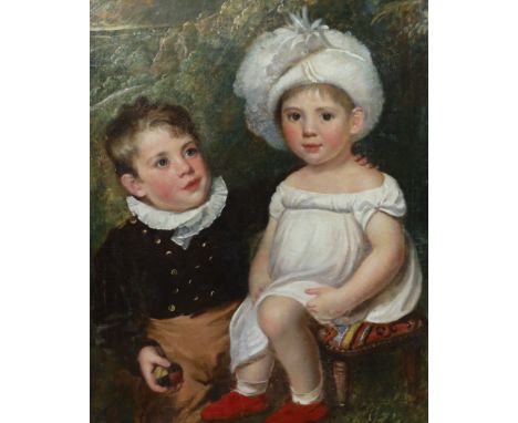 Circle of Sir Thomas Lawrence (British, 1769-1830) Portrait of two childrenoil on canvas75 x 62cm***CONDITION REPORT***Oil on