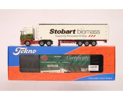 Manufacturer  - Tekno | Description - Stobart Biomass Scania R Series Highline 6 x 2 with Walking Floor Trailer | Stock Code 