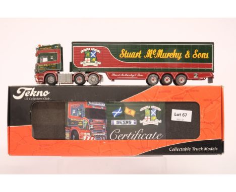 Manufacturer  - Tekno | Description - Scania Curtainside Trailer - Stuart McMurchy | Stock Code - 62040 | Notes - | Scale - 1