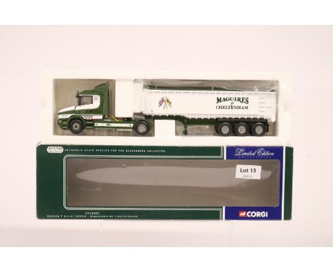 Manufacturer  - Corgi | Description - Scania T Bulk Tipper - Maguires Of Cheltenham | Stock Code - CC12803 | Notes - | Scale 