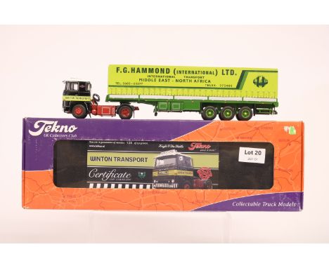 Manufacturer  - Tekno | Description - Scania 141 &amp; Classic Hood Trailer - Robert Doig | Stock Code - 63910 | Notes - | Sc