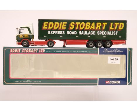 Manufacturer  - Corgi | Description - Scania Box Trailer - Eddie Stobart | Stock Code - 76602 | Notes - | Scale - 1:50 | Cert