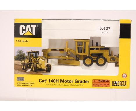 Manufacturer  - Norscot | Description - CAT 140H Motor Grader | Stock Code - 55030 | Notes - | Scale - 1:50 | Certificate - N