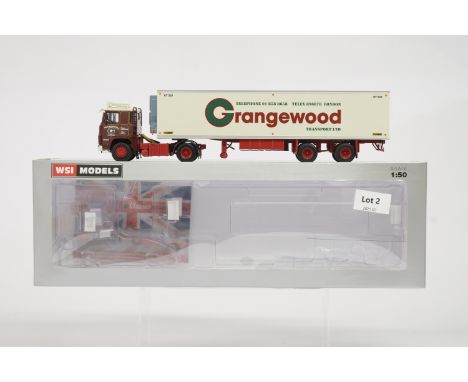 Manufacturer  - WSI | Description - Scania 1 4x2 + 2 Axle Classic Reefer Trailer - Grangewood | Stock Code - 01-2108 | Notes 