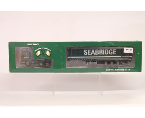 Manufacturer  - Lion  Toys | Description - Scania With Curtainside Trailer - Seabridge | Stock Code -  | Notes - | Scale - 1: