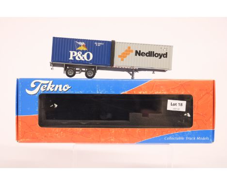 Manufacturer  - Tekno | Description - Classic container trailer &amp; 2 20 FT Containers | Stock Code - 62290 | Notes - | Sca