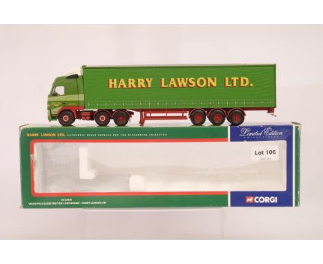 Manufacturer  - Corgi | Description - Volvo FH12 Globetrotter Curtainside - Harry Lawson LTD | Stock Code - CC12418 | Notes -