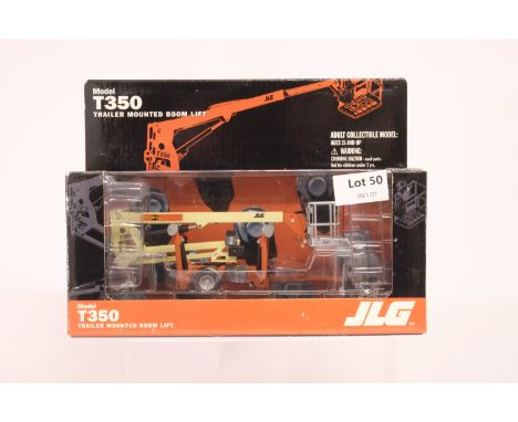 Manufacturer  - JLG | Description - T350 Trailer Mounted Boom Lift | Stock Code - N/A | Notes - | Scale - 1:32 | Certificate 