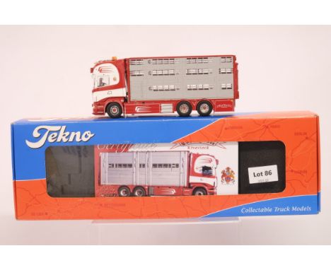 Manufacturer  - Tekno | Description - Scania R5 Topline - East Coast Livestock | Stock Code - 69778 | Notes - | Scale - 1:50 