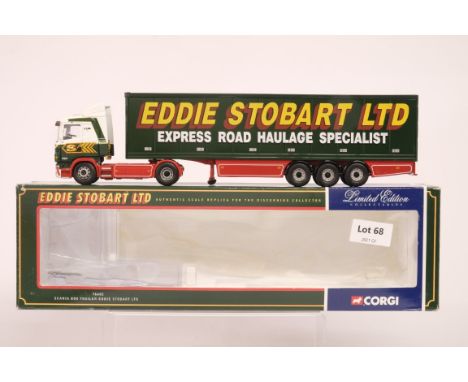 Manufacturer  - Corgi | Description - Scania Box Trailer - Eddie Stobart | Stock Code - 76602 | Notes - | Scale - 1:50 | Cert