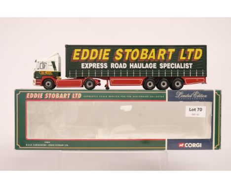 Manufacturer  - Corgi | Description - M.A.N. Curtainside Trailer - Eddie Stobart LTD | Stock Code - 75804 | Notes - | Scale -