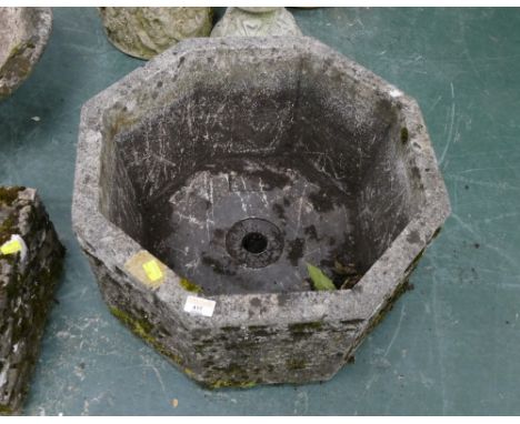 Octagonal garden composite planter 
