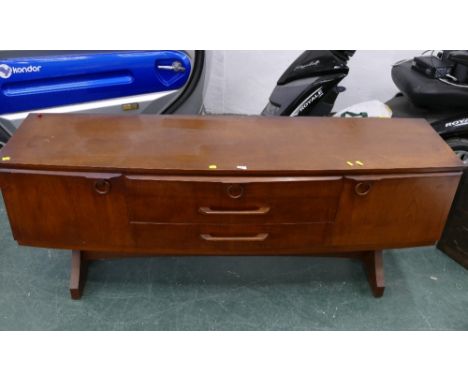 Unusual mid century sideboard with ring handles 