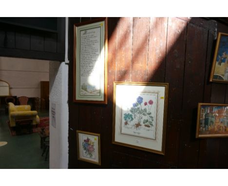 Tapestry "Footprints" 84 cm x 42 cm, and pictures and print 