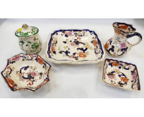 Quantity of Masons Mandalay and Chartreuse patterned trinket pots, jugs, plates