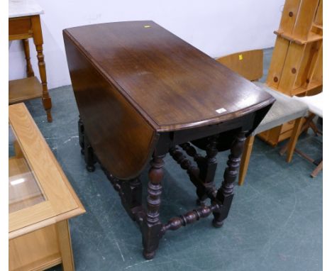 Twin drop flap oak gate leg table 