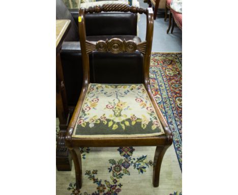 REGENCY ROPE BACK OCCASIONAL CHAIR WITH TAPESTRY SEAT
