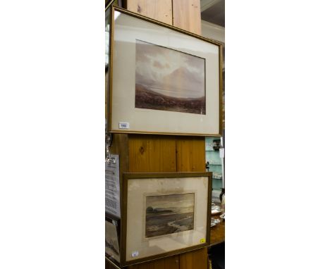 WATERCOLOUR "LOW TIDE STRANGFORD" SIGNED R PERCIVAL