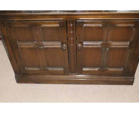 ERCOL DISPLAY CABINET AND THREE OTHER ERCOL UNITS 