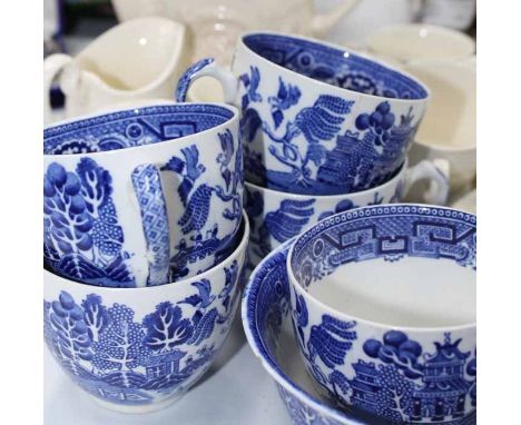 WEDGWOOD PATRICIAN PART COFFEE SET
together with a blue and white Wedgwood part tea set