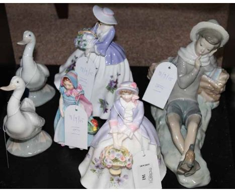 GROUP OF ROYAL DOULTON, LLADRO, NAO AND ROYAL WORCESTER FIGURINES
including Royal Doulton 'Wendy', HN2109, Royal Worcester 'S