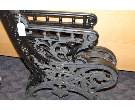 PAIR OF VICTORIAN CAST IRON BENCH ENDS
85cm high (2)