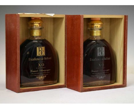 L'Excellence de Belliard Grande Champagne XO Cognac, limited edition of 170 bottles, two bottles each in wooden presentation 