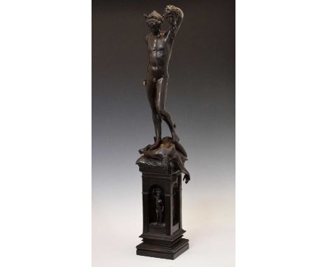 After Benvenuto Cellini (1500-1571) - 19th century 'Grand Tour' souvenir bronze figure of 'The Triumph of Perseus', modelled 