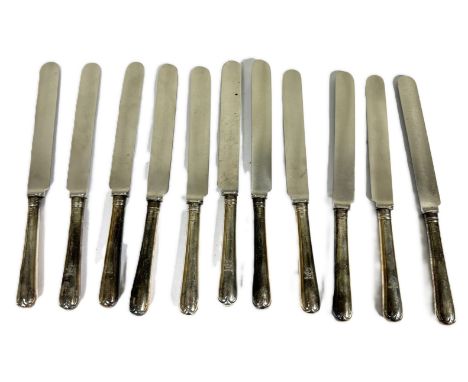 A large Victorian canteen of silver handled cutlery, hallmarked London 1875, R&S Garrard & Co.,  comprising: 25 table knives,
