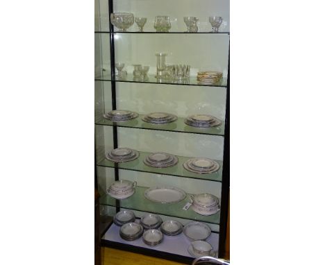 A part Noritake 'Garden City' pattern dinner service, to include two tureens (64), also with a small quantity of glass, tea c