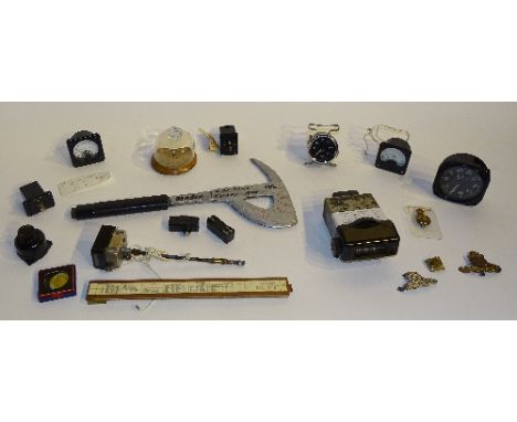 A small collection of World War II Lancaster Bomber dial equipment, to include mileage meter, Jaeger nav counter-type C11, se