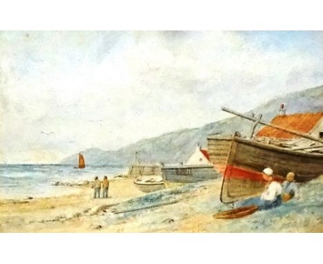 James E Hanbridge (British 19th Century)'Carrick Castle'Watercolour, signed lower left, 14 x 20cm, together with J Young 'Boa
